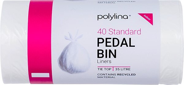Polylina provide tie-top pedal bin liners